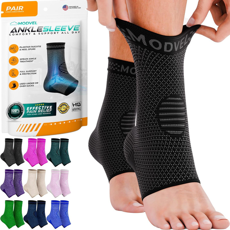 Modvel Compression Ankle Brace - Best Budget Ankle Sleeve for Everyday Hiking